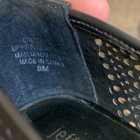 Jeffrey Campbell Black Wedge Cirque Cut-Out Ankle Strap Heels, size 8 - Picture 9 of 11